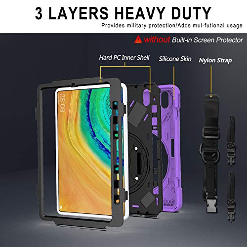Coque Huawei MatePad Pro 10.8 antichoc violette avec support