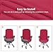 SARAFLORA Office Chair Cover- Medium, Red- Removable Computer Chair Cover for Office Chair with Zipper for Universal Rotating Chair Desk Chair Cover Chair Seat Washable Protector for Pets