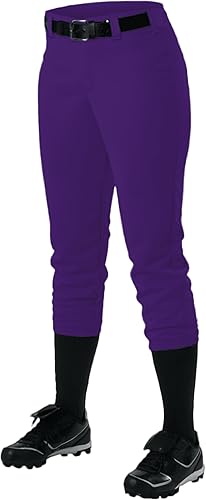 Alleson Athletic pantalones softball con trabillas de cinturón para mujer