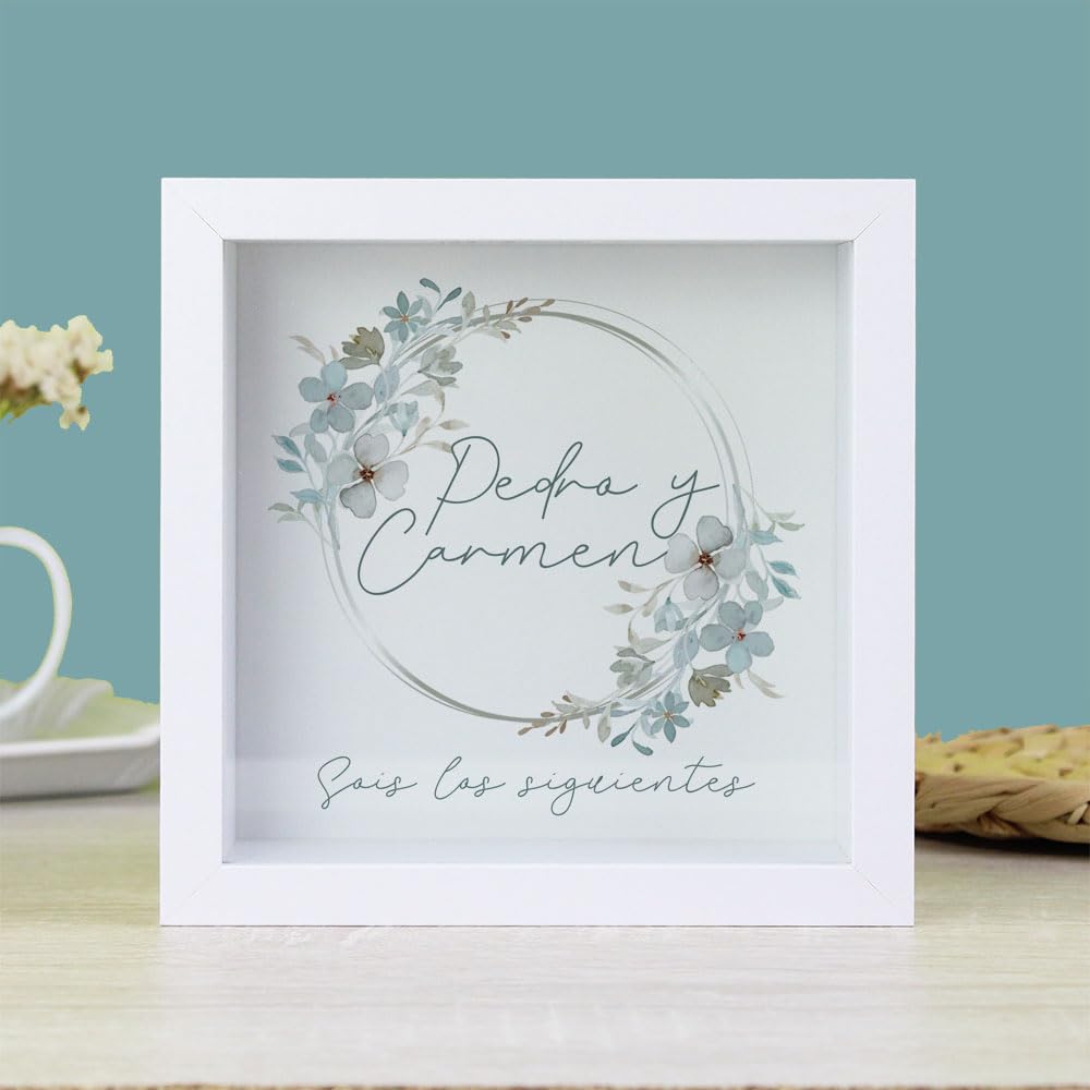 Hucha Personalizada con Nombres para Boda Sois los Siguientes