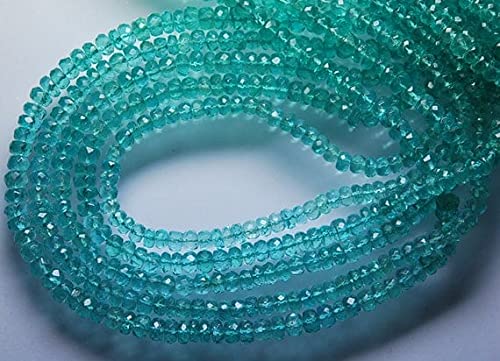 Apatite facettée haut de gamme 4mm pierres naturelles bleu ciel et vert mer 14''
