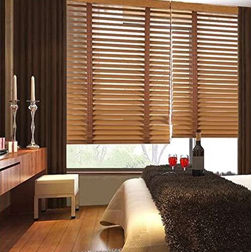 Persianas horizontales de madera de 50 mm personalizables para ventanas de interior 6
