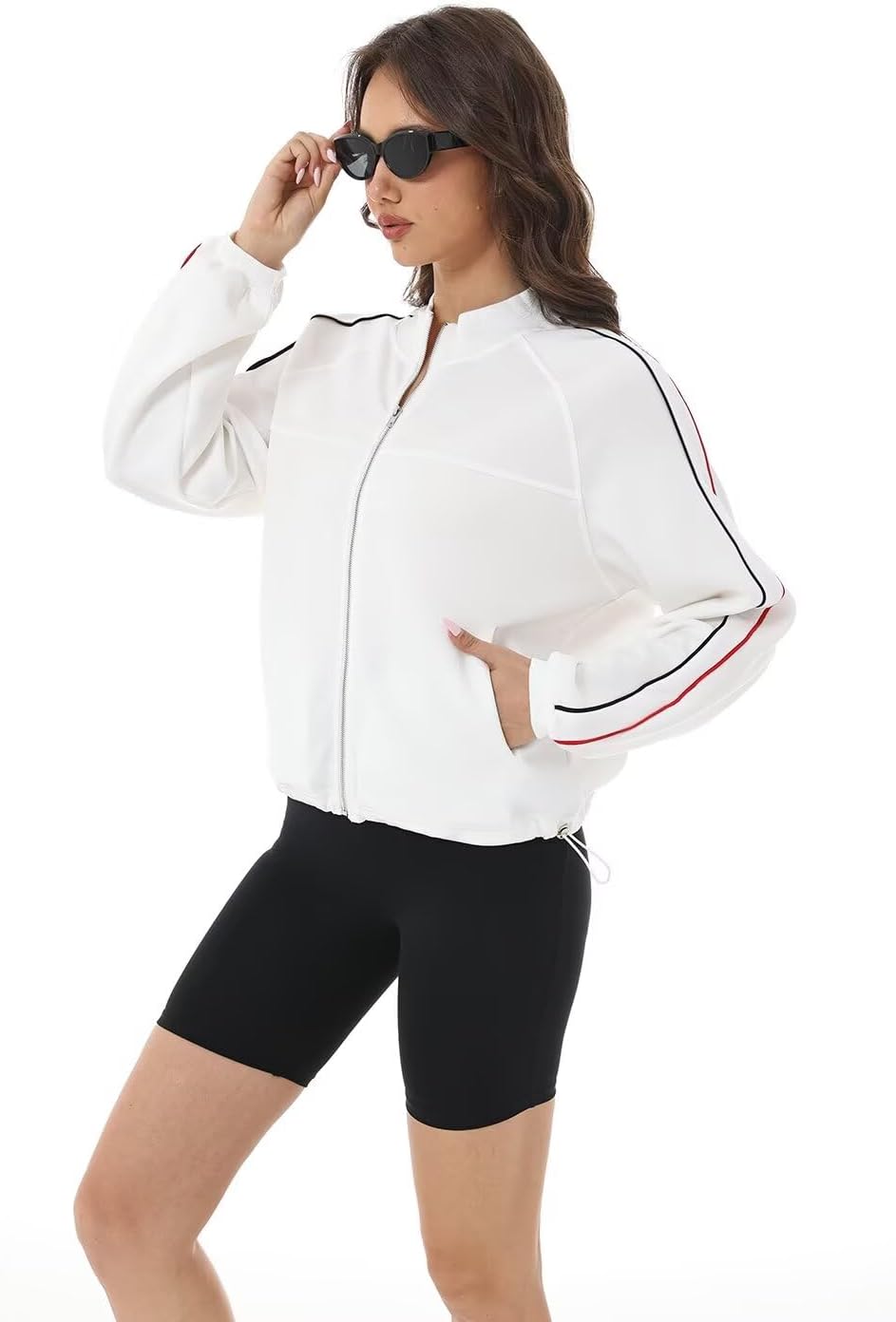 LEEDYA Womens Long Sleeve Full Zip Sweatshirts Oversized Casual Fashion Hoodies Fall Fashion Y2k Clothes Outfits 2026 - Image 2