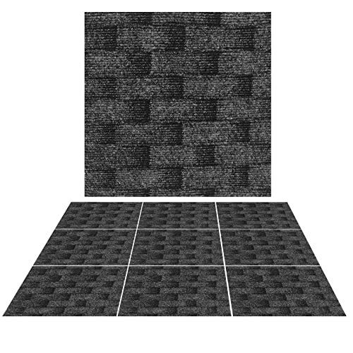 12Pcs Carpet Squares Self Adhesive Carpet Tiles 12" X 12" Commercial Carpet Floor Tiles Non-Slip Peel And Stick Carpet Tile Home Furnishings Floor Easy Install Diy #TOP4