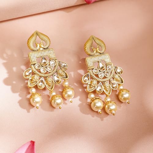 Image of Rubans Long Necklace Set Gold Plated Traditional Stylish Multicolour Jewellery Gift for Women & Girls