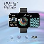 pTron-Force-X11-Bluetooth-Calling-Smartwatch-with-17-Full-Touch-Color-Display-Real-247-Heart-Rate-Tracking-Multiple-Watch-Faces-7Days-Runtime-HealthFitness-Trackers-IP68-Waterproof