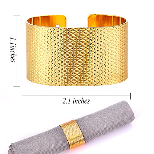 Zolearopy Napkin Rings, Metal Napkin Ring Holder Napkin Circle Buckle For Wedding, Party, Holiday, Banquet, Christmas, Dinner, Birthday Of Table Decoration (12 Pack Gold Open) #TOP4
