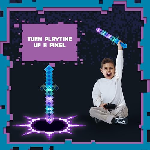 Fun Central LED Light-Up Pixel Sword – 18” 8-Bit Style Toy with Multicolor Flashing Lights