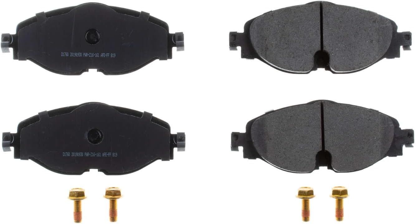 PowerStop Front Brake Pads For Audi A3 2015-20 |A3 Quattro 2015-18 |A3 Sportback e-tron 2016-18 |TT Quattro 2016-23 - Z17 Ceramic Brake Pads With Installation Hardware, 17-1760