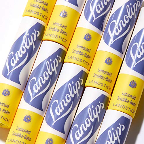 Lanolips Lemonaid Scrubba Balm - Exfoliating Lip Balm Stick With Sugar Crystals And Lanolin Oil - Lip Exfoliator Scrub For Dry, Flaky, Cracked Lips (3.3G / 0.116 Oz) #TOP3