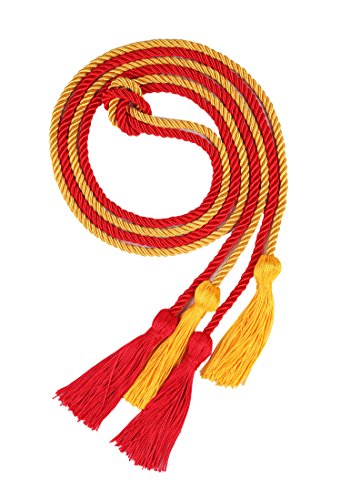 Image of Double Graduation Honor Cords - Red and Gold,68 inch Long