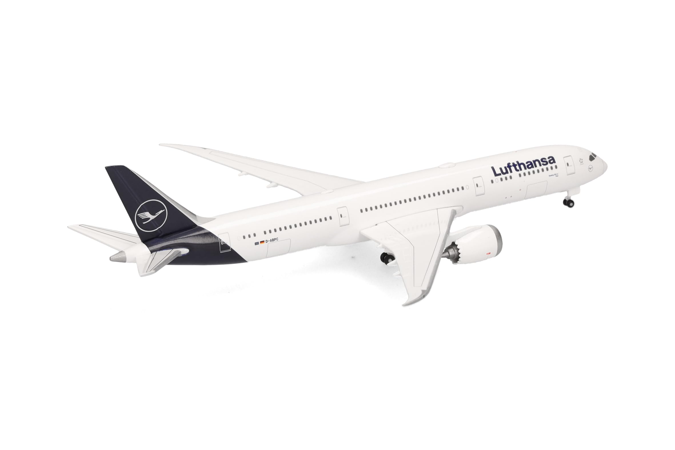 Herpa Modellflugzeug Lufthansa Boeing 787-9 Dreamliner, Miniatur im Maßstab 1:500, Sammlerstück, Modell ohne Standfuß, Metall, Normal