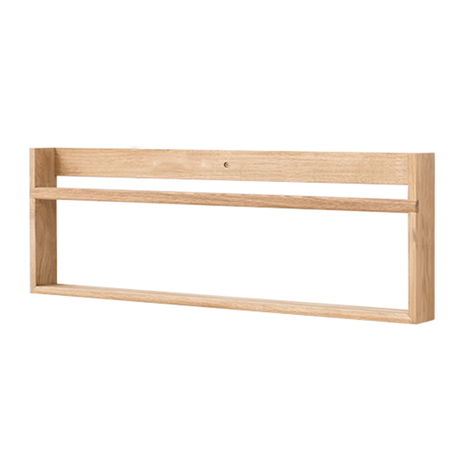 Portariviste da parete in legno massello, per casa, ufficio, brochure, con porta documenti e giornali (naturale)