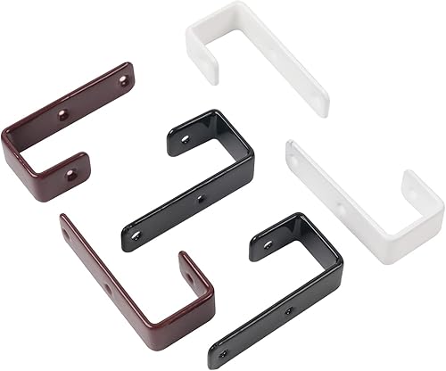 Miniatura 6 de Paquete de 8 ganchos para escalera de litera, ancho interior de 1 pulgada, soportes de gancho en J resistentes de hierro revestido de vinilo para