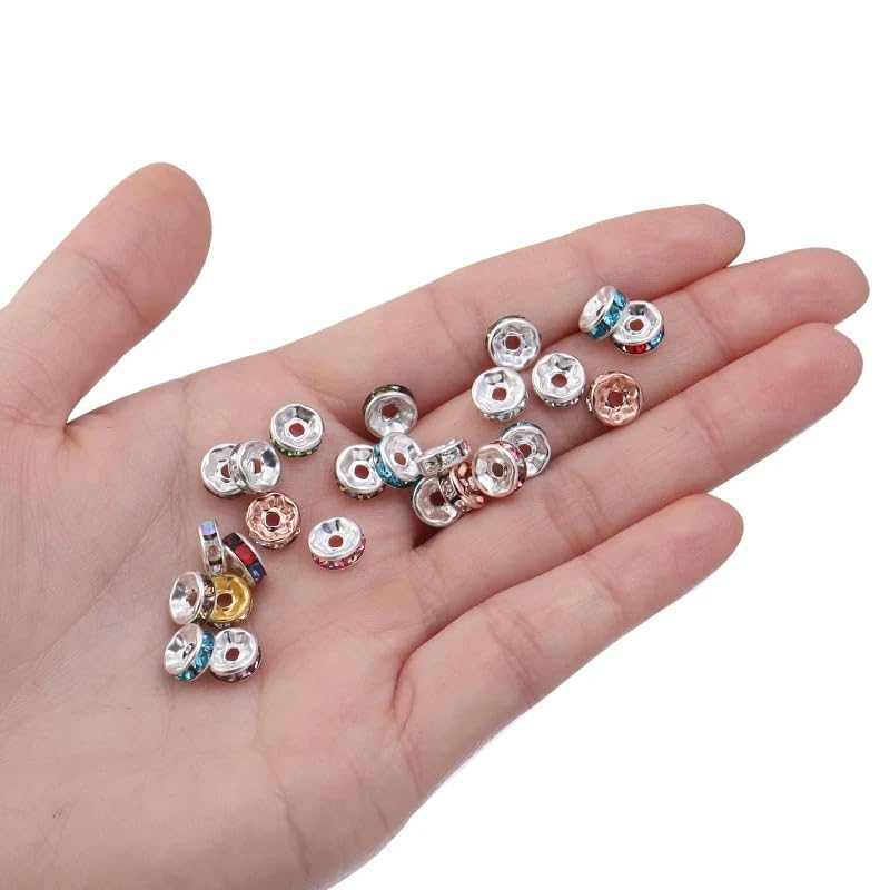 50 piezas Cuentas de Cristal 6mm Multicolor para Pesca miniatura 5