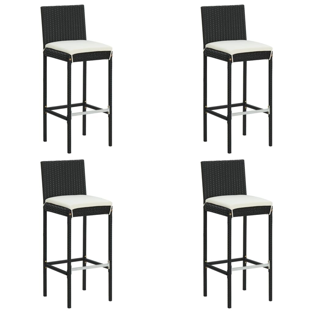 Tabourets de bistrot extérieurs avec coussins d'assise confortables vidaXL