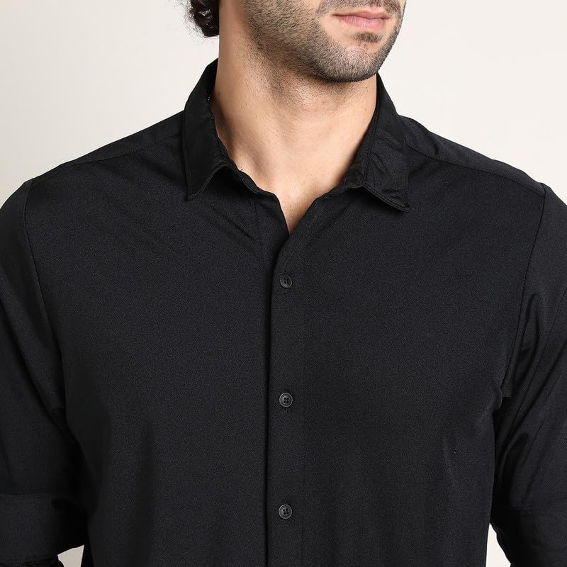Image of CAHOOT Men's Shirt for Casual Wear | Mid-Rise | Regular Fit | Button Closure | Shirt Crafted with Comfort Fit for Everyday Wear