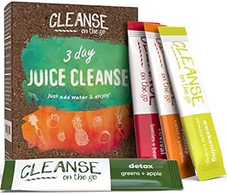 3 Day Juice Cleanse - Just Add Water & Enjoy - 21 Single Serving Powder Packets