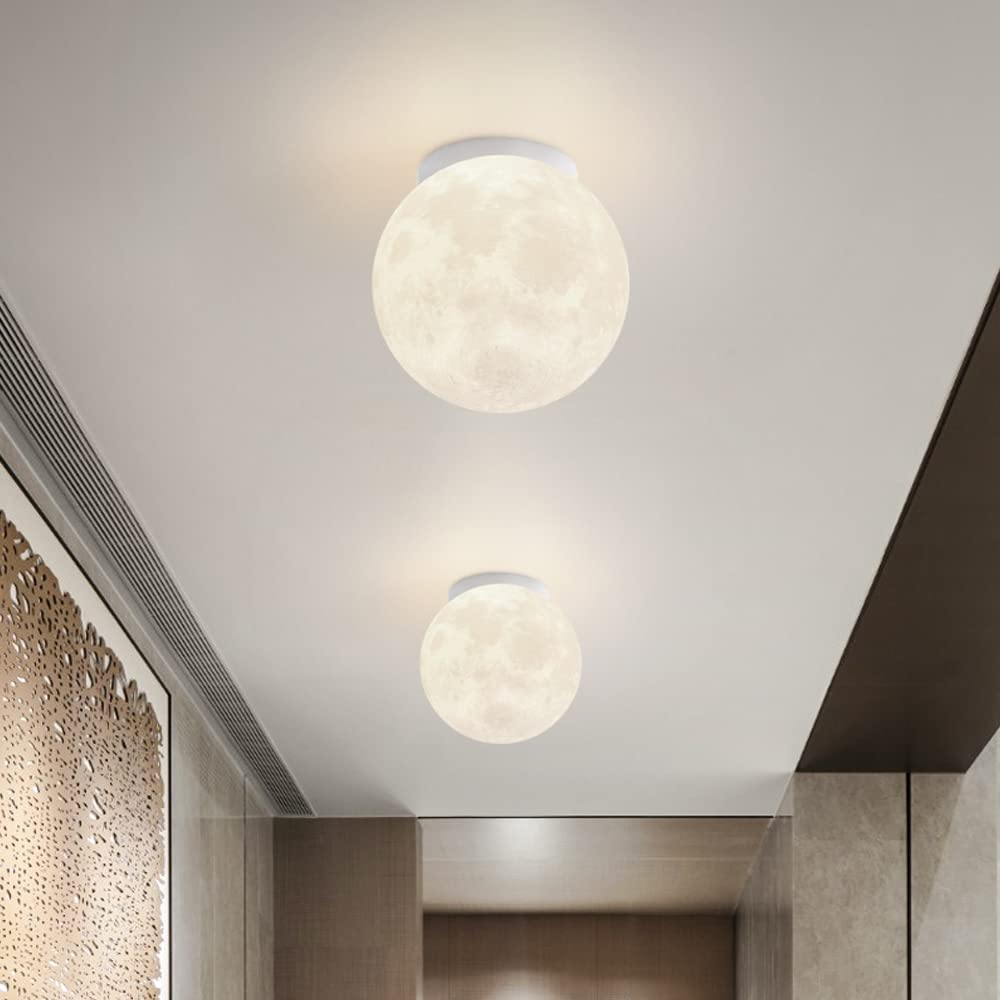 Księżycowa lampa sufitowa 3D z gniazdem G9, kreatywna lampa planetowa dla dzieci, chłopców, dziewcząt, sypialnia, oświetlenie dekoracyjne do salonu, 30 cm