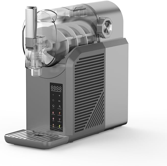 Size Large Color Grey Slushie Machine Slushy Maker Slushi: Frozen Drink Machine 6 Preset Programs RapidChill Self-Cleaning Mode Frozen Margaritas MilkShake Slush Shaved Ice Machine Frappe Machine Slush Soda Cocktail 24oz