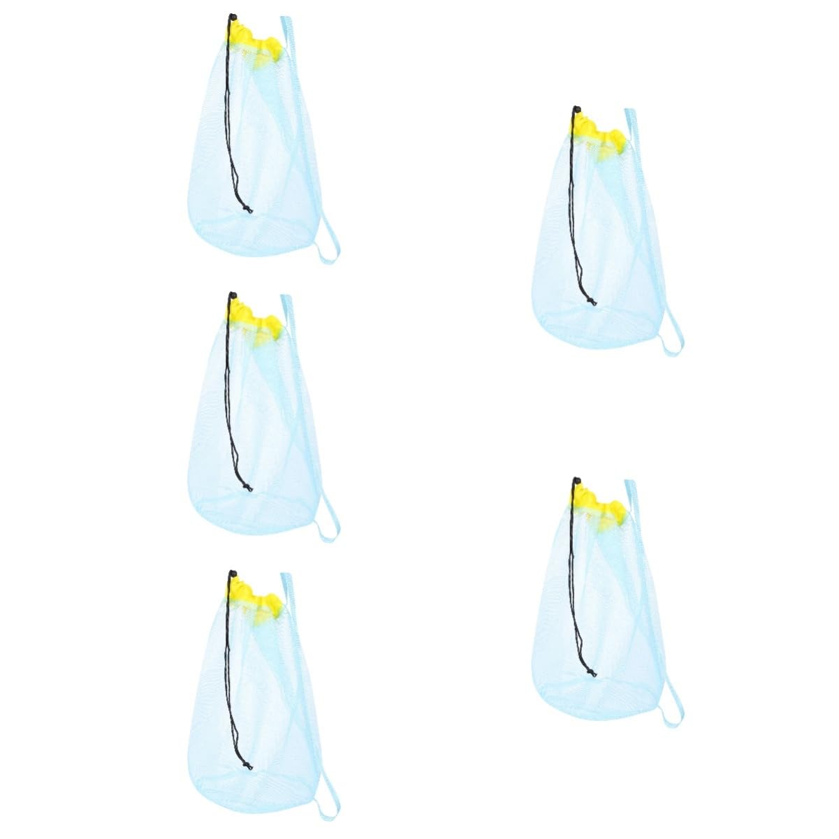 GALPADA 5stücke Portable Mesh Strandtasche Mit Kordelzug Robuste Und Leichte Strandtasche Für Junge Mädchen Zur Aufbewahrung Von Sandspielzeug Und Schwimmausrüstung Für Urlaub Am