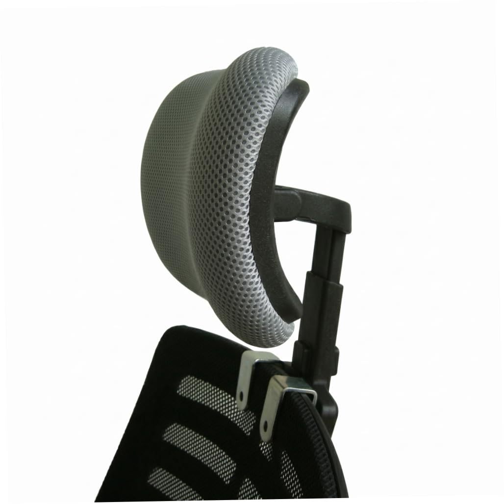 Xoeryoy Office Chair Headrest Attachment, Ergonomic Mesh Office Chair Headrest No-Drill Easy Install Adjustable Height & Angle, M ;1