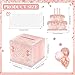 Chiisong Birthday Money Box for Cash Gift Money Pull Box for Cash Gift Box with Pull out Card 100 Transparent Bags Fun DIY Explosion for Adult Kids New Year(Pink Balloon)