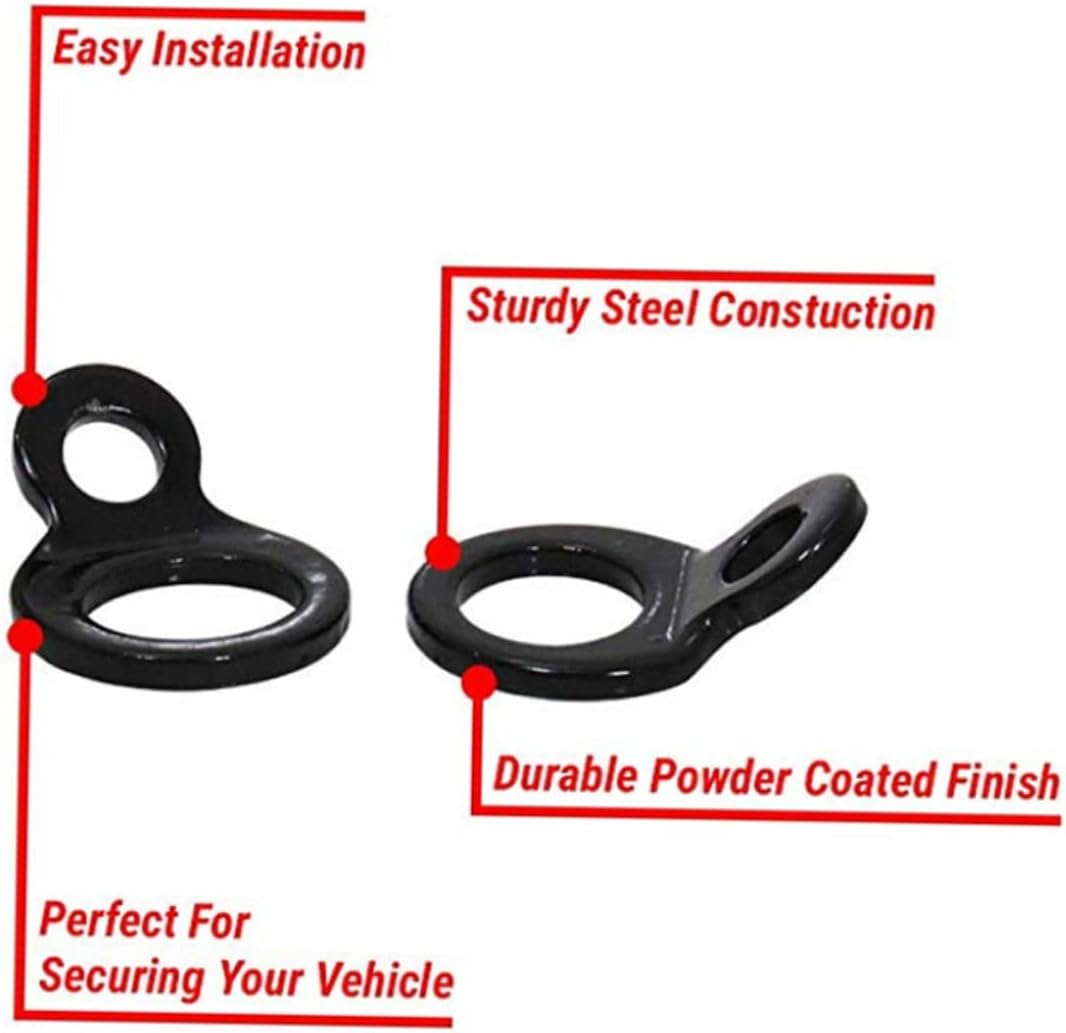 Unomor 2PCS Aluminum Alloy Motorcycle Tow Hook D Ring Shackles Universal Trailer Towing Chain Hook for Trucks and Cargo