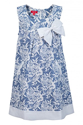Vestido floral para niña azul de 104 cm que evita rozaduras en días calurosos