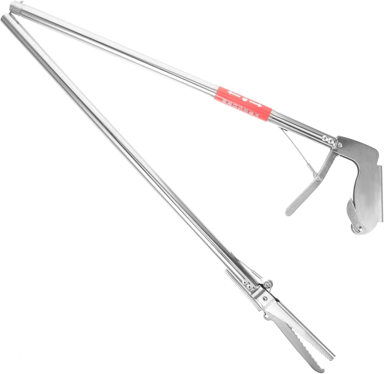 HANABASS Folding Stainless Steel Snake Catcher Tool with Non-Slip Grip Practical Snake Tongs for Reptile Handlers and Gardeners Durable and Easy to Use Clamp for Safe Handling