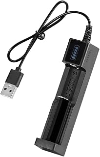 1x Single 18650 USB Smart Battery Charger compatible with Rechargeable Batteries 18650 22650 25500 26650 10440 14500 16340 16650 14650 18350 18500 18650 AA Charger