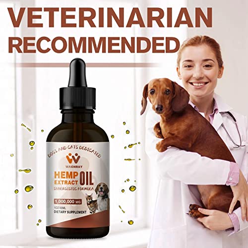 WACHRAY-Hemp-Oil-for-Dogs-and-Cats-Pet-Hemp-Calming-Drops-for-Anxiety-Stress-Relax-Sleep-Aggressive-Pain-Inflammation-Arthritis-Allergies-Supports-Skin-Itchy-Joint-Hip-Health-Non-GMO