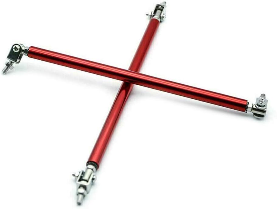 AUTO MT 2Pcs Universal Adjustable Front Bumper Lip Splitter Strut Rod Tie Support Bar