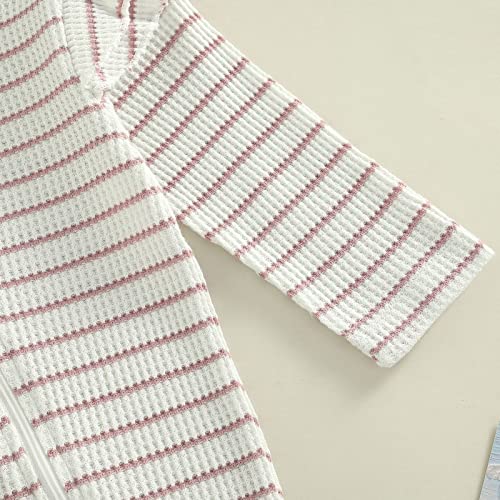 Newborn Baby Boy Girl Zipper Footies Sleep And Play Pjs Cotton One-Piece Romper Jumpsuitpajamas Unisex Sleepers (White, 0-3 Months) #TOP5