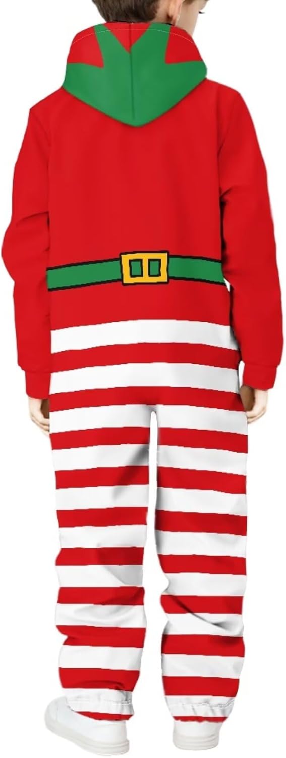 GzzxiailgOnesize Rompers for Boys Girls Long Sleeve Unisex Kids Hooded Jumpsuits Novelty 3D Printed Zip Up Hoodie