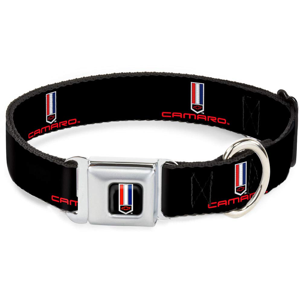 Collier Camaro pour chien noir rouge blanc bleu Buckle Down 9-38cm