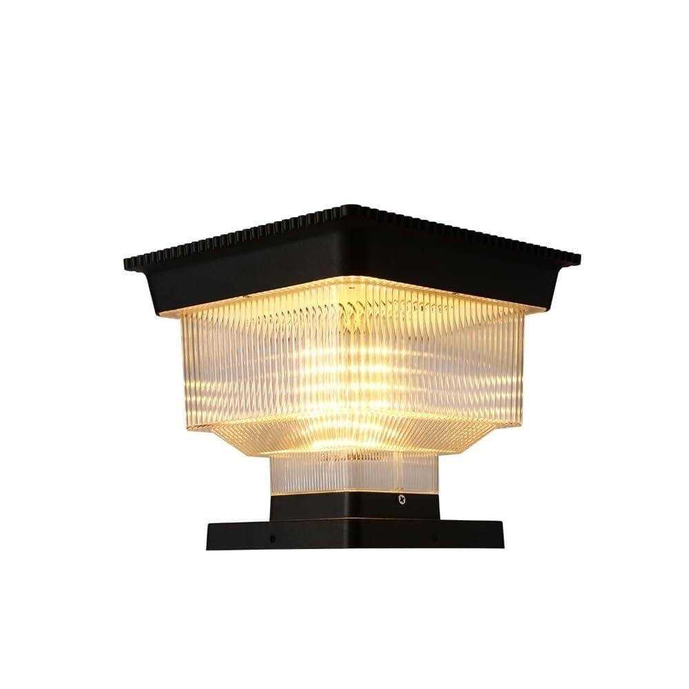 Lampe de poteau de jardin solaire moderne et étanche pour pilier