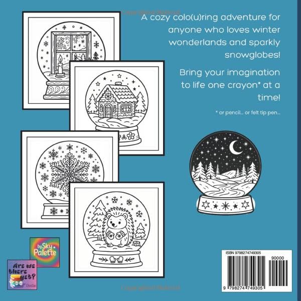 Snow Globes Coloring Book (Premium Paper Edition): Winter Snow Magic for All Seasons | 50 Cozy & Cute Snow Globe Scenes for Kids, Tweens & Adults Who ... for All Seasons Coloring & Activity Books) image 3