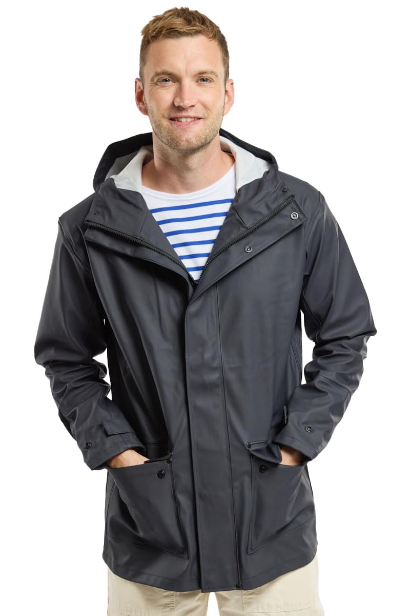 Armor Lux Men's Penmarch Raincoat Not Applicable, Blue (Navire 300), Large