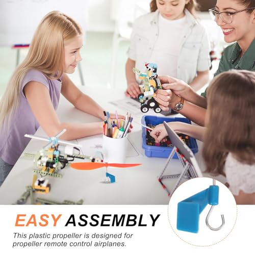 QUARKZMAN Plastikpropeller Propeller Propellerblätter Mit Gummibandhaken Hubschrauber Kit 5\ Faltenresistent Für Aktivitäten Betriebene Flugzeuge DIY Wissenschaft (Orange, Packung Mit 5)
