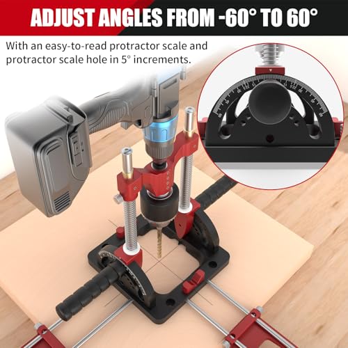 Support de perçage avec mandrin mobile réglable 0-60° pour percer droit - 3