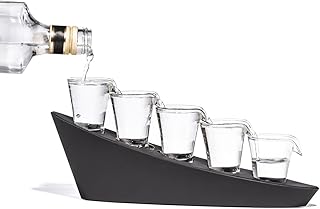 Domino Shots Schnapsgläser im 5er Set mit LED-Ständer - Shotglas