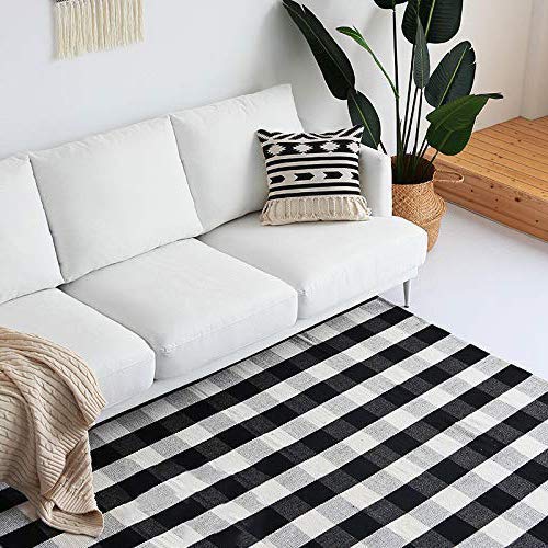 NuLOO Asha – Alfobra De área Con Borde Siple Para Interiores Y Exteriores, 4 X 6 Pies, Color