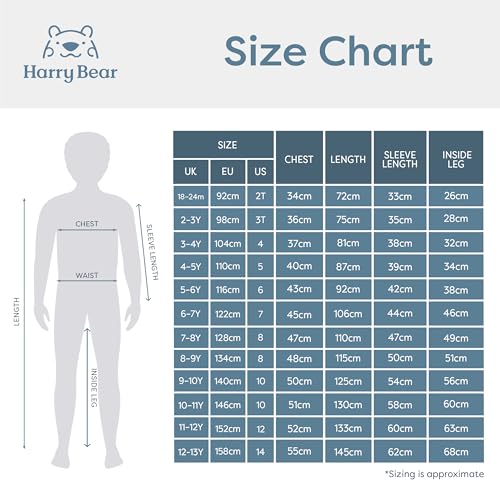 Harry Bear Onesie, Teddy Bear Boys Onesie With 3D Ears, Bear Kids Pjs, Boys All In One Pyjamas, Brown 4-5 Years - Image 4