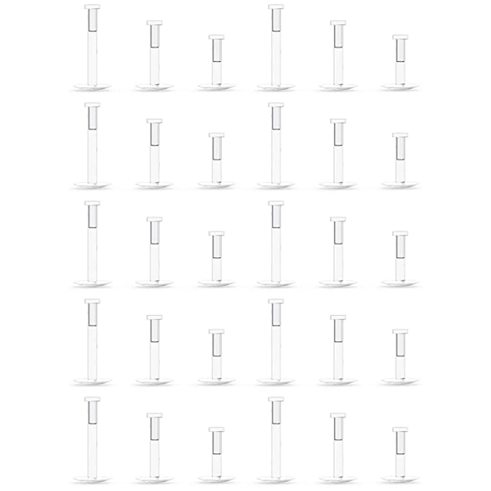 104 Stück Nasenpiercing Acryl 16G Nasenring Nasenstecker Gerade Stab und C Form Piercing Septum Knorpel Tragus Helix Ohrringe Transparent