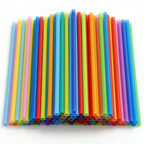 100 Pcs Cocktail Straws 7.48 Inch Neon Colorful Disposable Plastic Drink Straws Small Short Drinking Straw for Whiskey Bar Club Cocktail Cold Drinks Coffee Cups Travel Mugs Crafts Home Bars Use