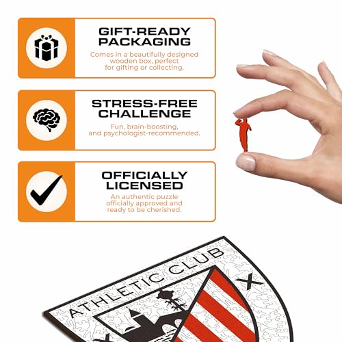 Iconic Puzzles, Athletic Club, Logo, Officially Licensed Wooden Puzzle, 100% Sustainable, Gift for Adults and Children Size S - Image 3