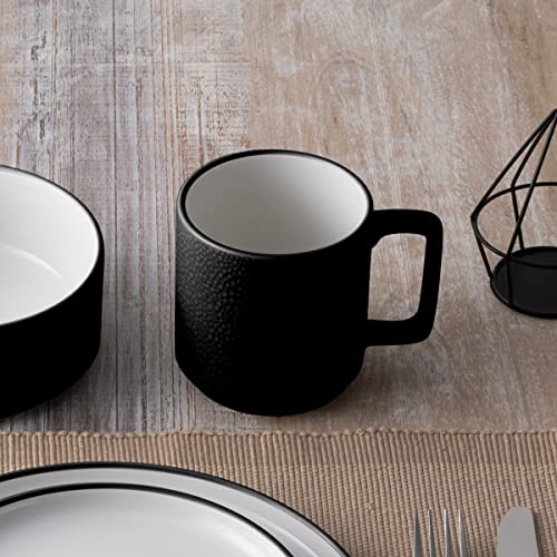 Noritake Colortex Stone Black Set of 4 Stax Mugs, 16 oz. by Noritake - Image 7