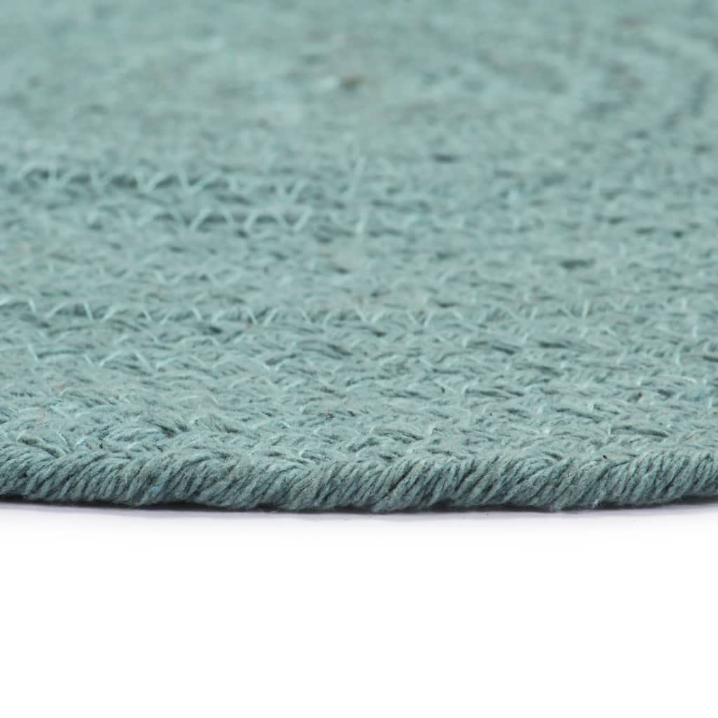 Lot de 4 sets de table ronds en coton tressé à la main, 38 cm, vert – Sets de table doux pour table à manger, accessoire de table unique fait à la main, facile à nettoyer