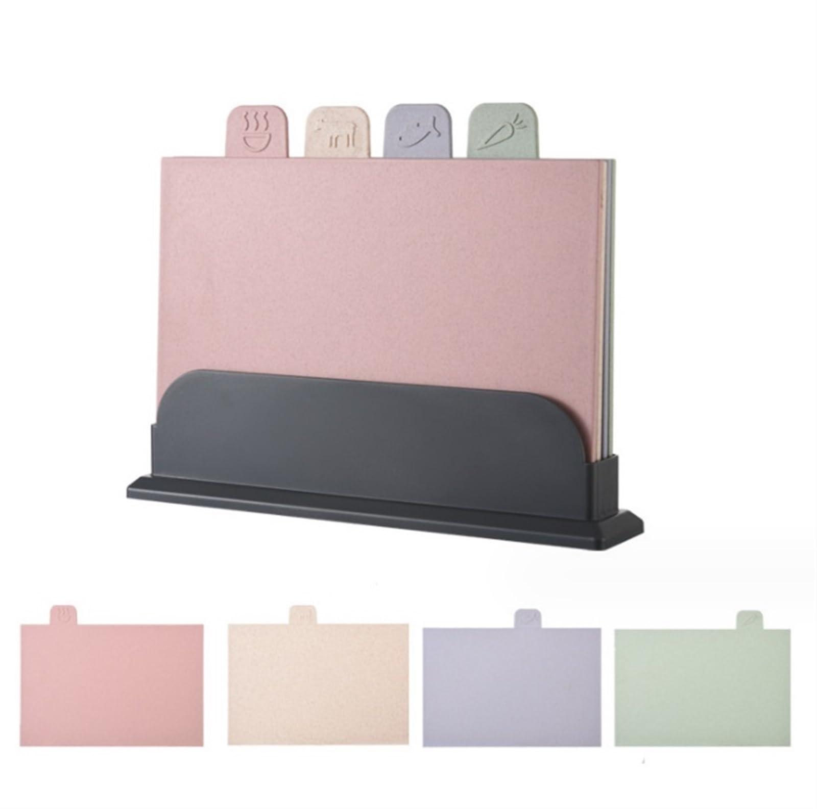 Schneidebrett Küchenbrett 4-teiliges Kunststoff-Schneidebrett, BPA-frei, Spülmaschinenfest, Schneidebretter Für Die Küche Schneidebretter Cutting Board (Color : B)